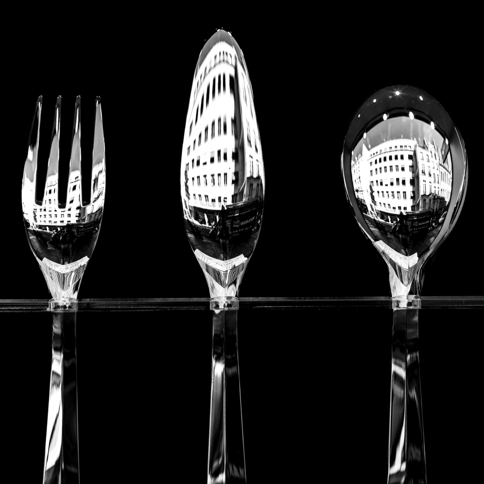 London Photography Awards Winner - City set of fork, knife and spoon
