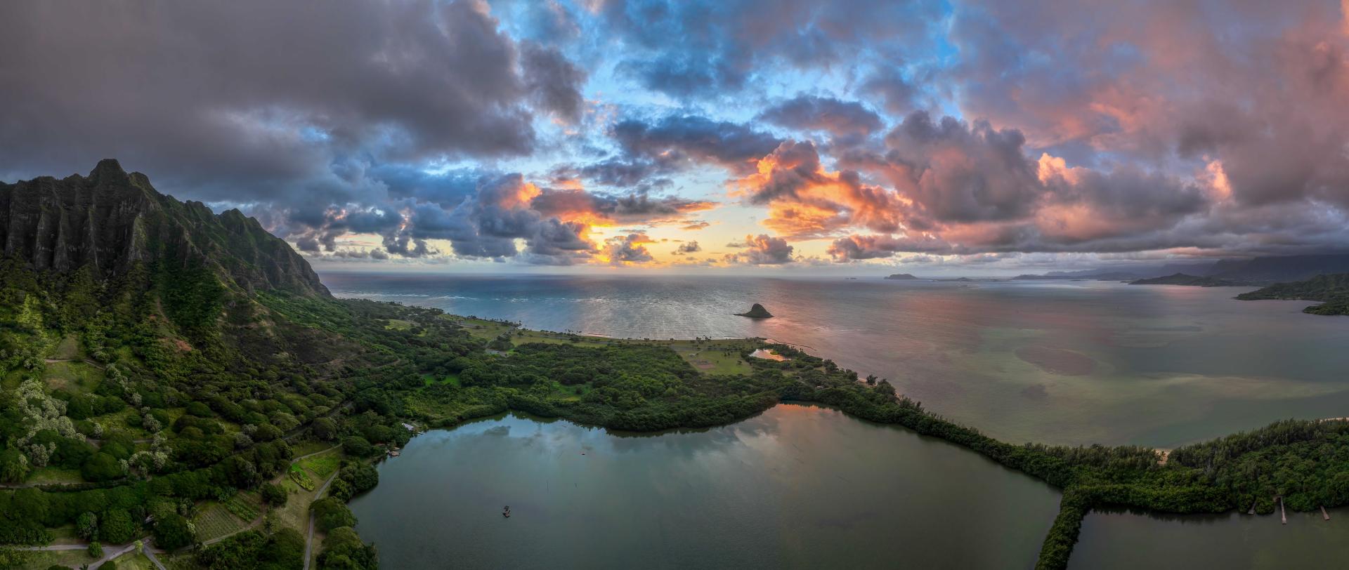 London Photography Awards Winner - Island Dreams: Sunrise Illuminates Kualoa’s Mountains