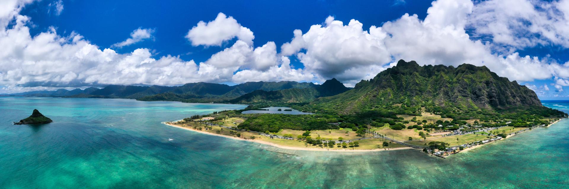 London Photography Awards Winner - Aqua Dreams: Aerial Shot of Oahu's Coastal Wonderland