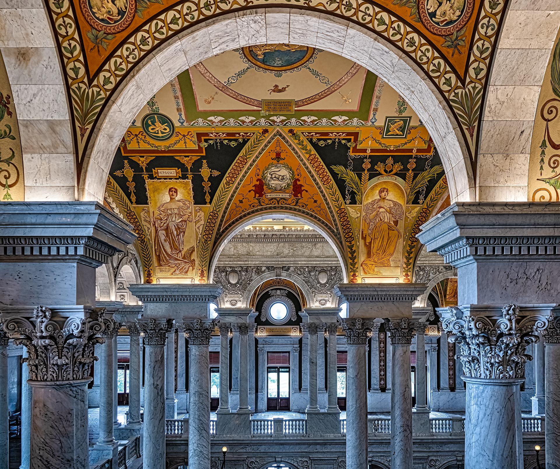 London Photography Awards Winner - Library of Congress Colonnade