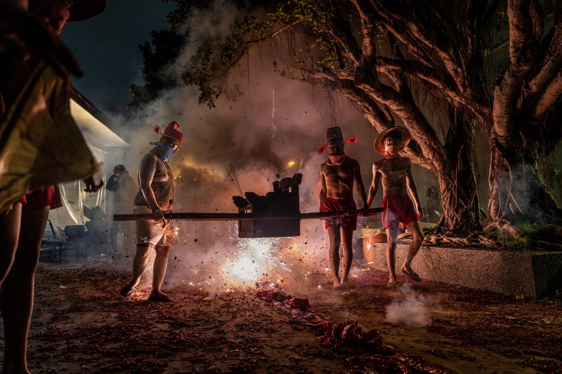 London Photography Awards Winner - The Crimson Baptism: Warriors of Shezidao